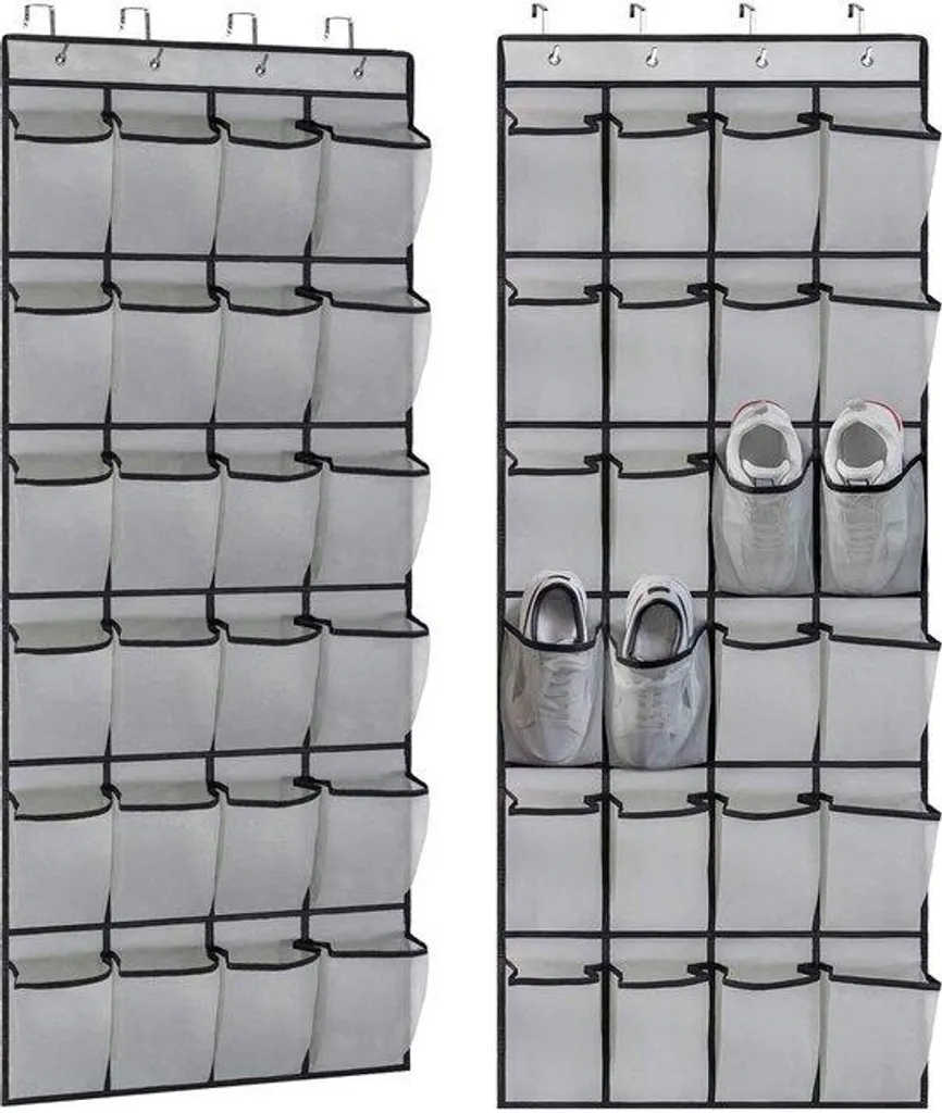 Rangement porte grandes poches filet pour chaussures et accessoires