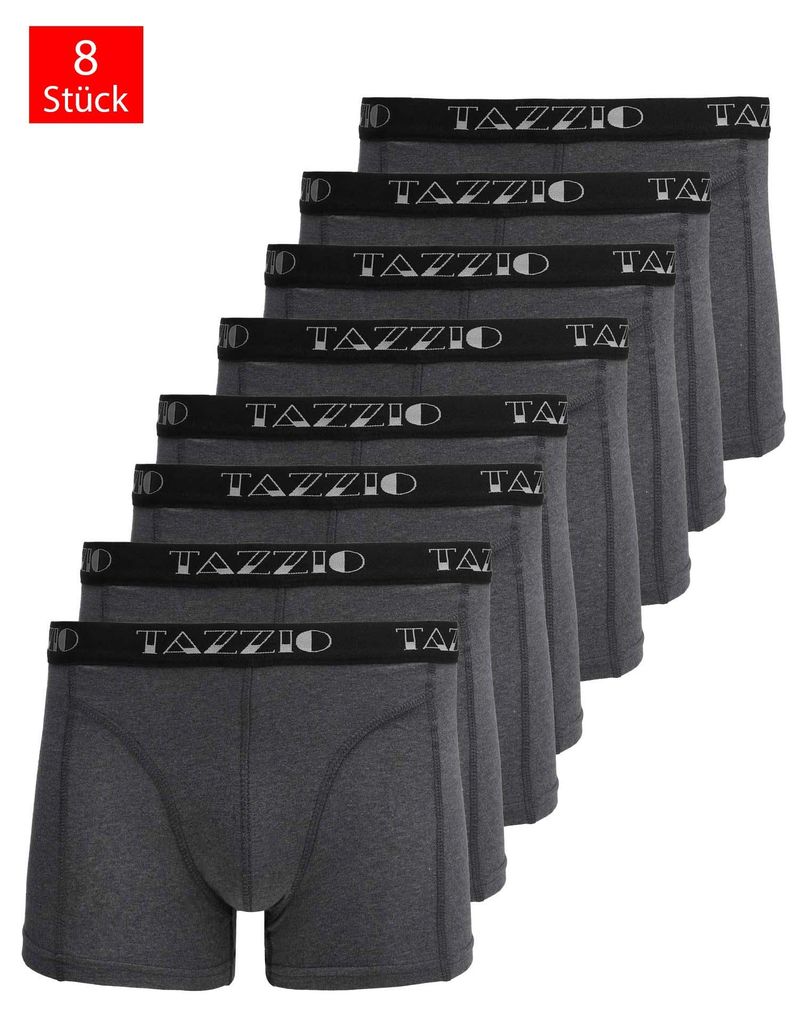 Tazzio Herren Boxershorts 8er Pack BS1000 (Anthrazit, 3XL) Produktbild 
