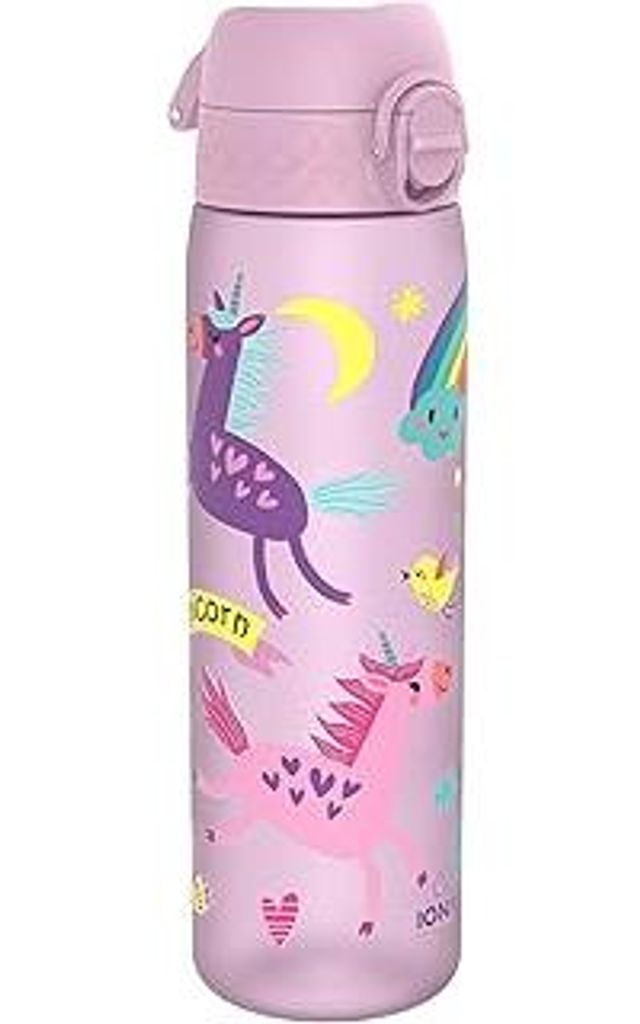 ion8 Trinkflasche, 500 ml, Auslaufsicher, Einhandöffnung, Sichere Verriegelung, Spülmaschinenfest, BPA-frei, Tragegriff, Klappdeckel, Leicht zu R...