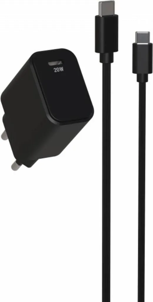Jaym Kit Ricarica Casa e Ufficio 20W USB-C - Cavo 1.5m Nero Ultra Sicuro