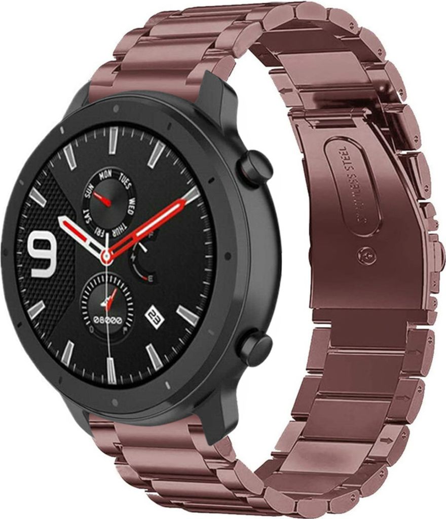Strap-it Xiaomi Amazfit GTR Stahlarmband (Bronze-Gold)