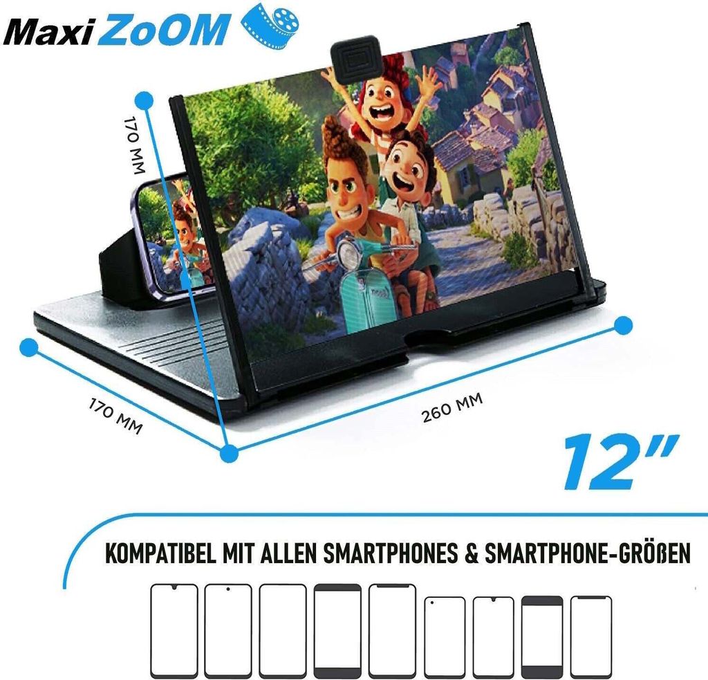 MaxiZoOM 3D lupa pro mobilní telefony Lupa pro smartphony Obrázek produktu 3