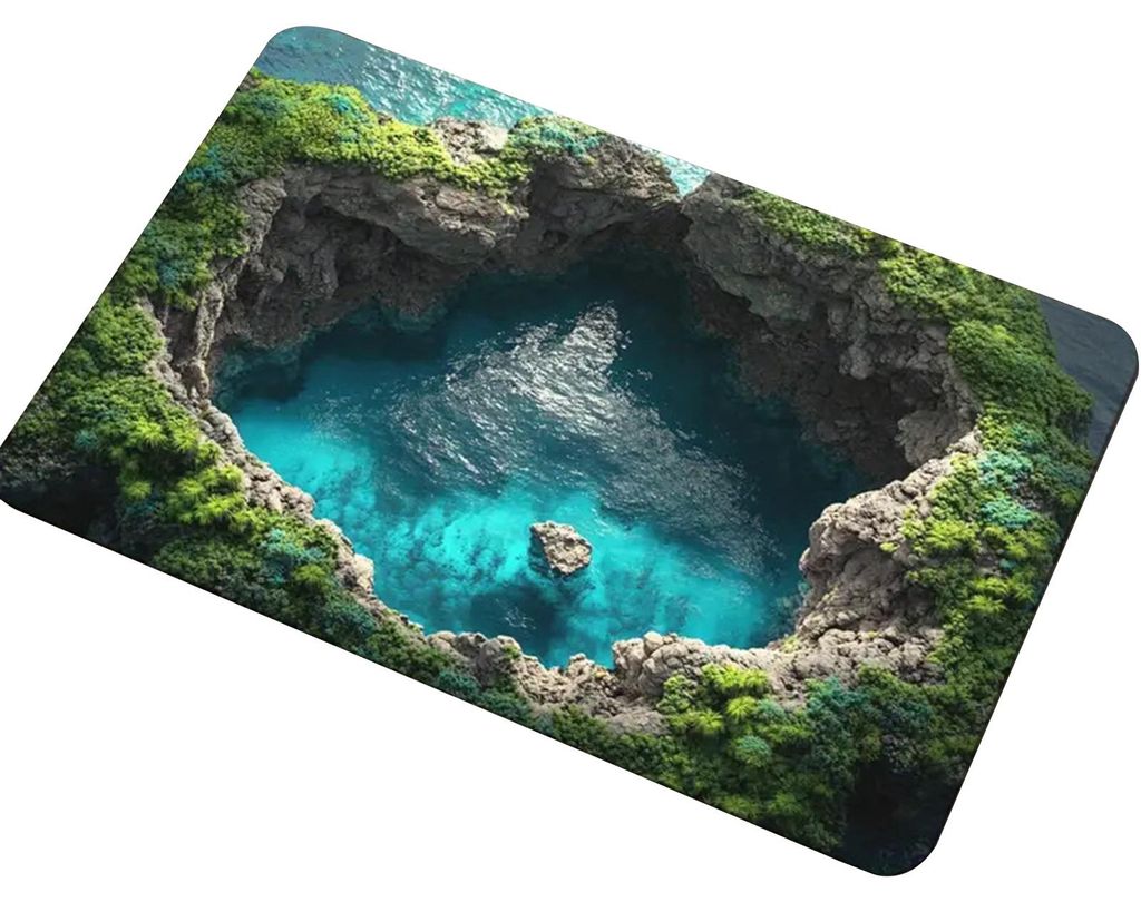 3D-Teppich mit optischer Illusion, weich, saugfähig und rutschfest, ideal für Eingangsbereich, Schlafzimmer, Wohnzimmer, Terrasse, Veranda und Flur.