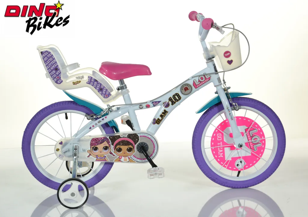 Vélo Enfant L.O.L. Surprise 16 Pouces Dino Bikes pour Apprendre à Rouler