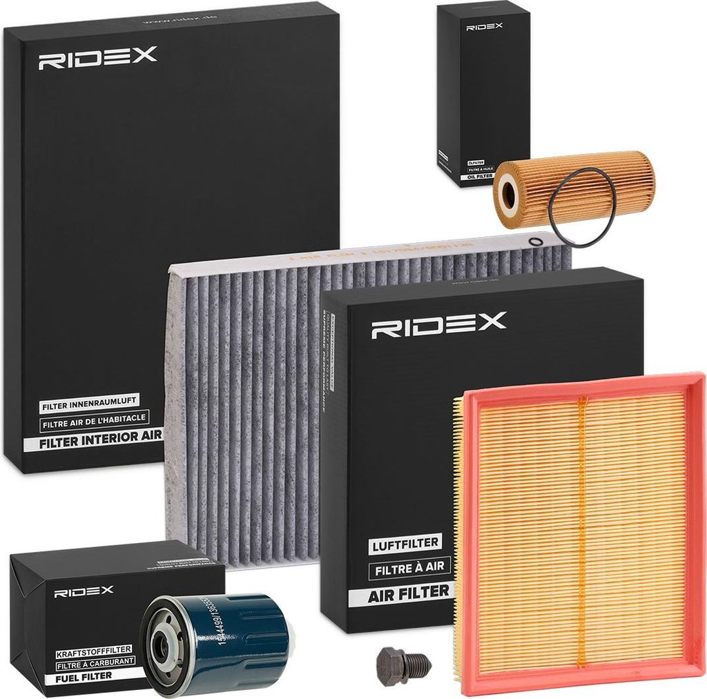 RIDEX Filterset Inspektionspaket Filtersatz für VW PASSAT Variant (3B6) PASSAT Variant (3B5) PASSAT (3B3) PASSAT (3B2) für SKODA SUPERB (3U4)
