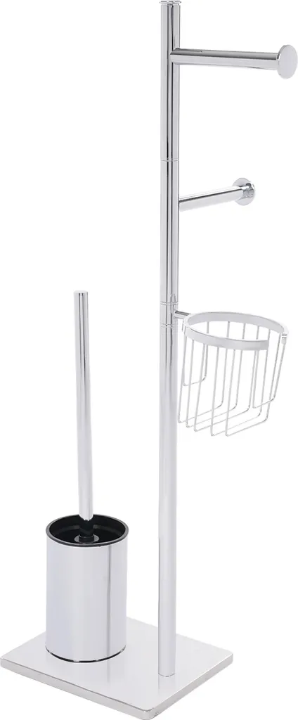 Portarotolo Argento Minimalista Impermeabile Acciaio Inox Bagno Moderno