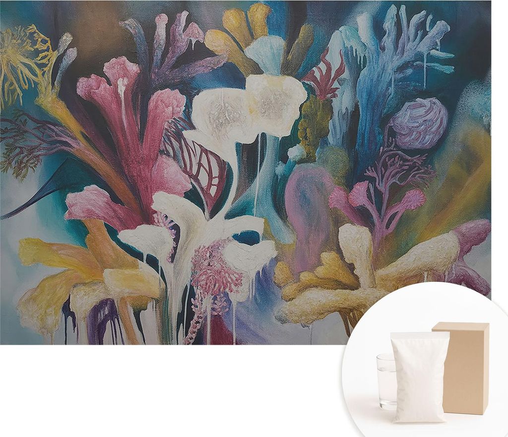 Fototapete - Wandbilder für Wohnzimmer - 208x146 cm - Dekorative Wandfolie - Modernes Design für Wanddekoration - Tapeten für Innenräume - Blum...