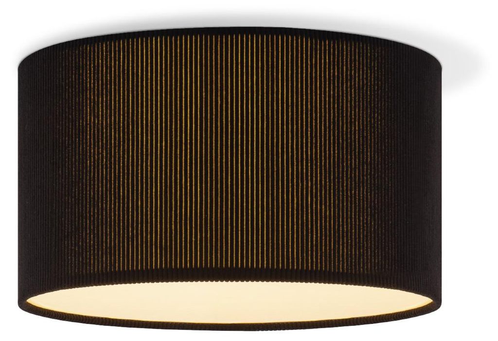 Home Sweet Home Zylindrische Cord Plafondlampe - Schwarz - ø30 x 17cm