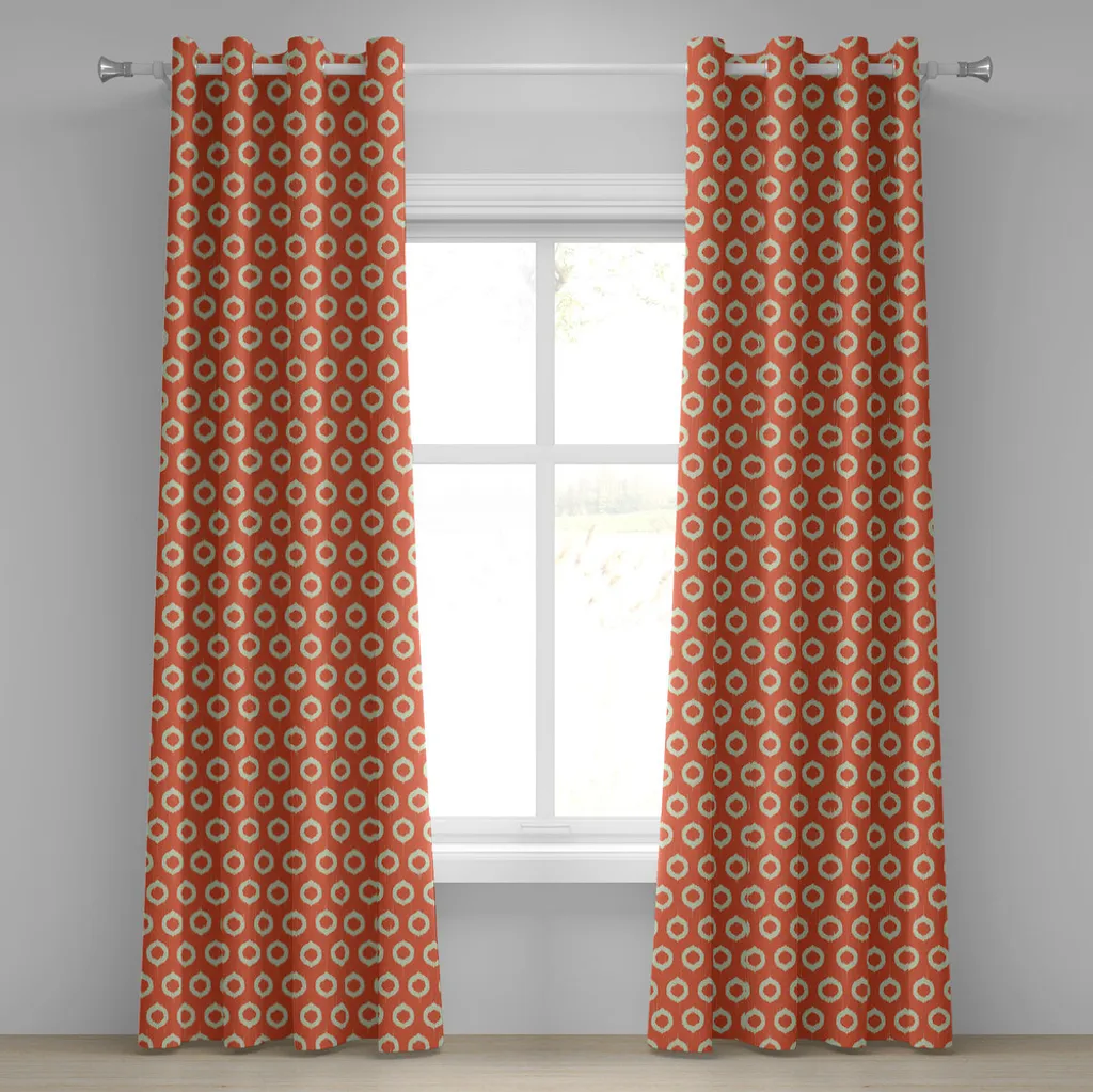 Tenda Decorativa ABAKUHAUS 280x245: Design Ikat Vintage e Grunge