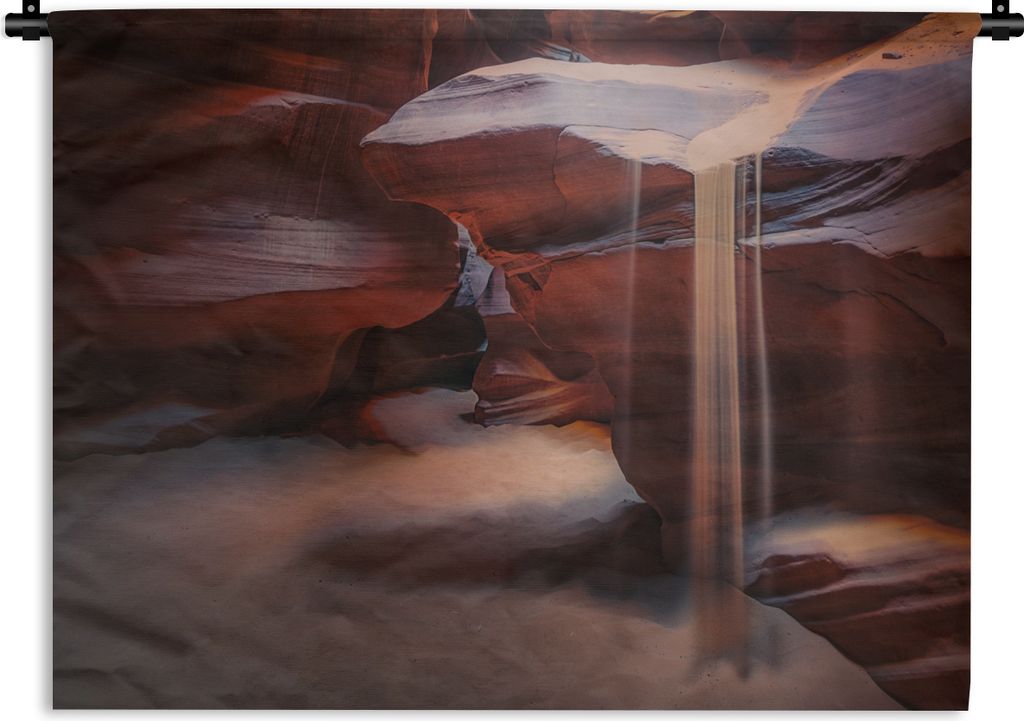 MuchoWow Wandteppich Wandbehang Landschaft - Höhle - Sand - Natur 120x90 cm Tapisserie Dekoration Wandtuch - Wohnen - Aufhänger für die Wand