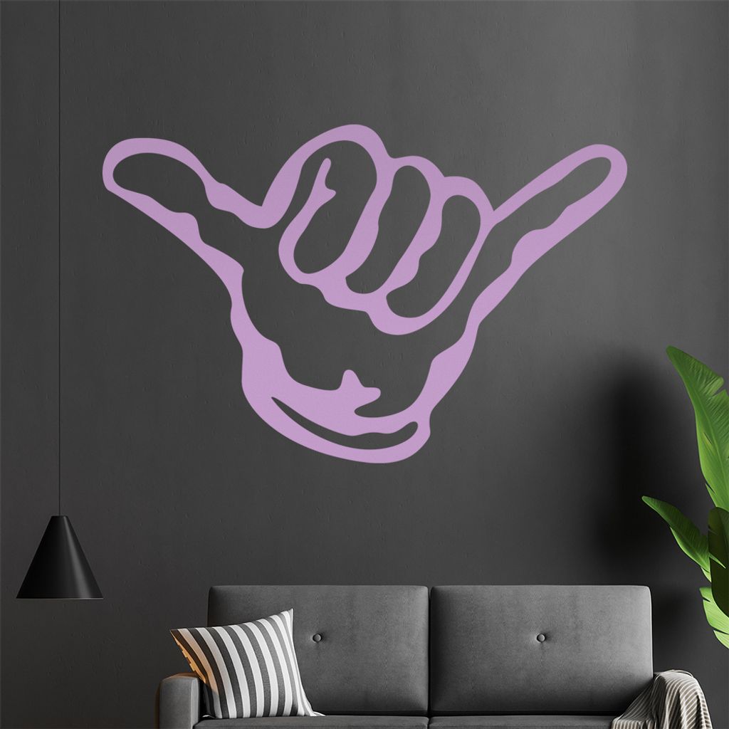 KIWISTAR Hang Loose Hand - Surfer Move Shaka Wandtattoo in 6 Größen - Wandaufkleber Wall Sticker - Dekoration, Küche, Wohnzimmer, Schlafzimmer, ...