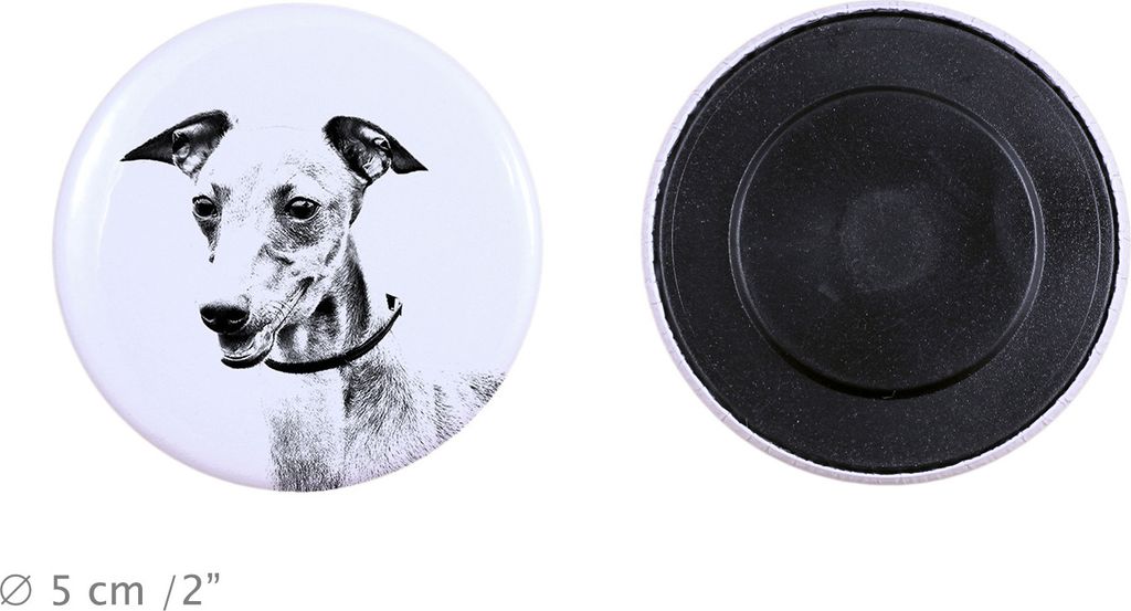 Azawakh Magnet mit einem Hundepfotenabdruck, außergewöhnlich leicht, starker Magnet, handgefertigtes Produkt der Marke Art-Dog