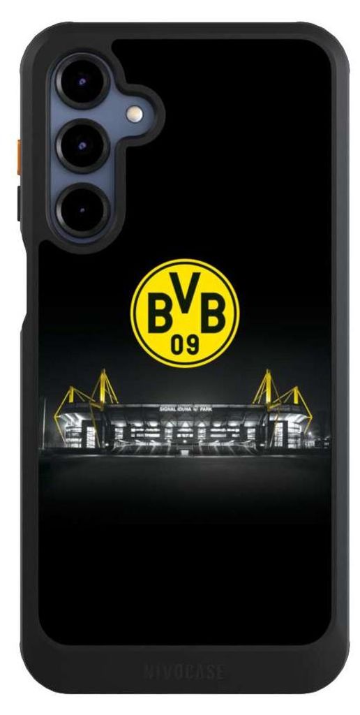 NIVOCASE Hülle für Samsung Galaxy A16 5G Handyhülle NIVOcore Case Schwarz BVB Borussia Dortmund Stadion