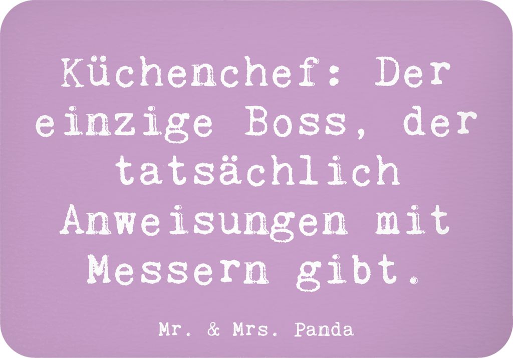 Mr. & Mrs. Panda magnet Spruch Koch Anleitung - Lavendeltraum - Geschenk, Kühlschrankmagnet, personalisierte Geschenke, der tatsächlich Anweisung...