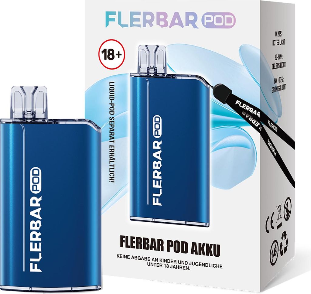 Flerbar Wiederaufladbarer Pod Akkuträger - Blue
