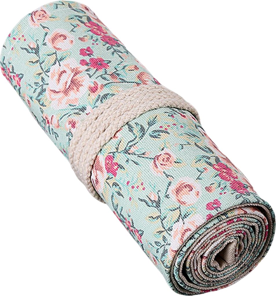 Bleistiftbeutel große Kapazität Leinwand 24/24/36/48/72 Löcher Roll Up Stift Vorhang Schreibbeutel Schulleiter-Größen:XL
