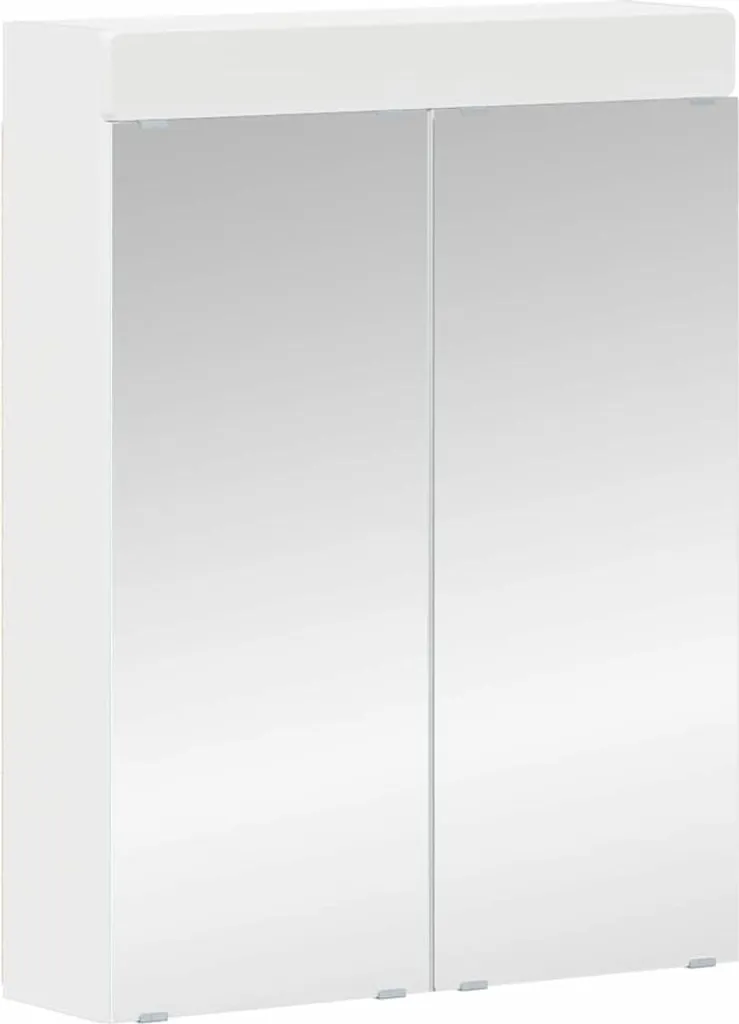 vidaXL Armadio a specchio per bagno con mensola TULUM Bianco 60 x 16,5 x 78 cm