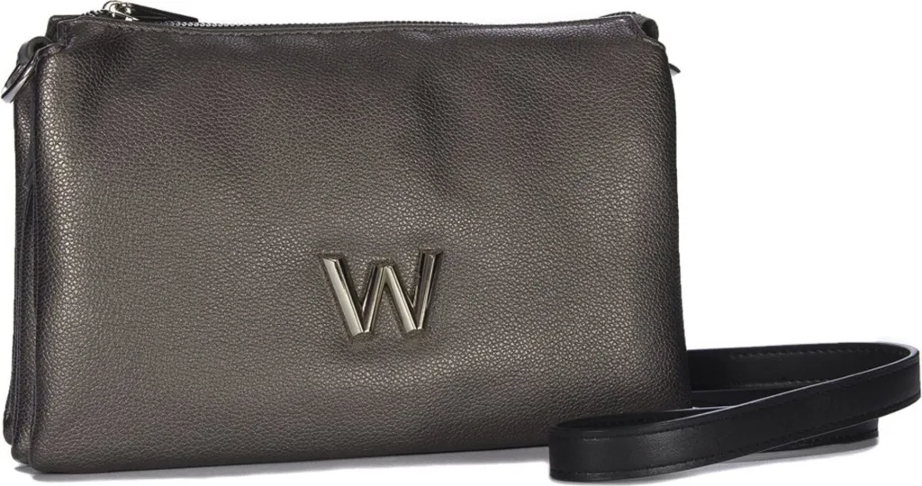 Portefeuille Wonders Plomo WB52007PLOMO en cuir métallisé pour femme