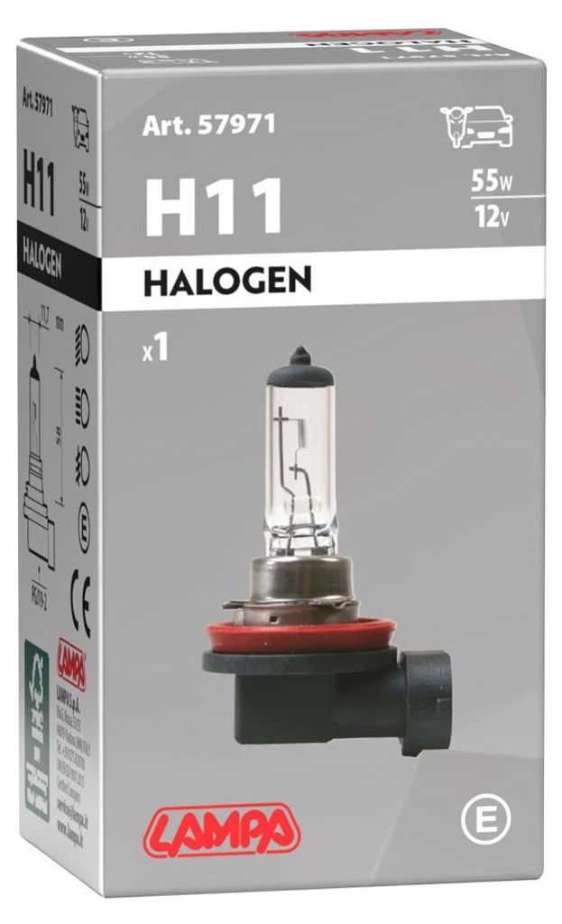 1x LAMPA H11 Glühlampe Fernlicht 12V 55W PGJ19-2 Halogen Produktbild 