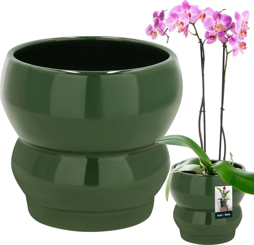KOTARBAU Vaso Da Fiori In Ceramica Smaltata Oro – Forma Cilindrica, Diametro 12 Cm, Fatto A Mano, Regalo