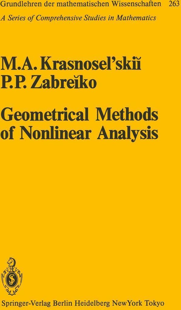 Geometrical Methods of Nonlinear Analysis