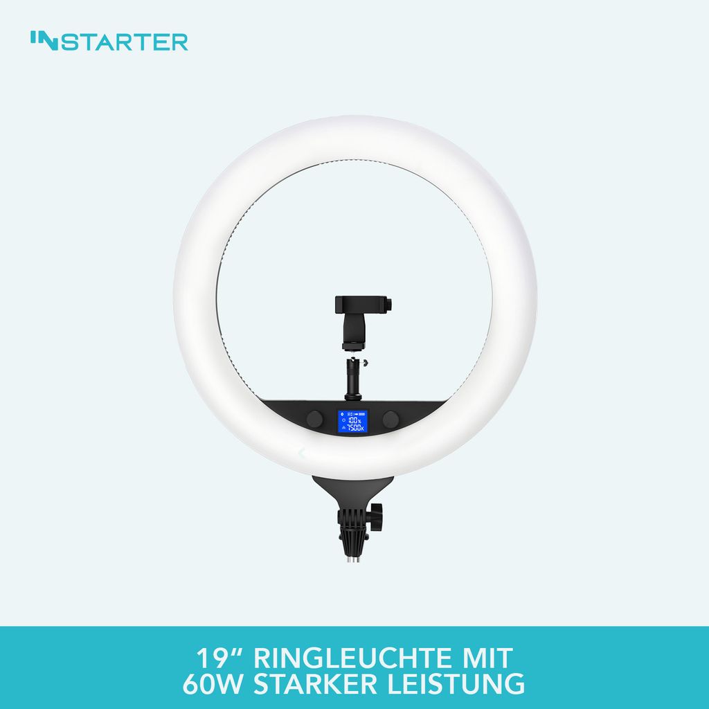 Luce Ad Anello LED Con Treppiede Regolabile Fino A 190 Cm – Illuminazione Professionale Per Foto, Video, Makeup E Live Streaming