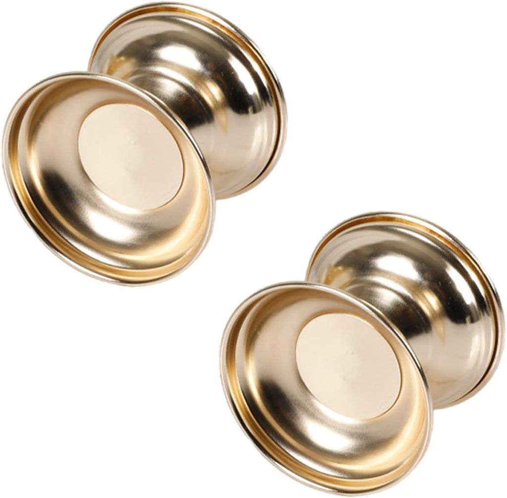 Set aus 2 eleganten, runden europäischen Kerzenständern aus Eisen, 2-teiliges Set, romantischer Kerzenhalter, Untersetzer für Zuhause