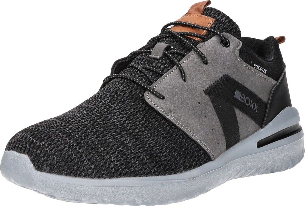 BOXX Herren-Sneaker Schwarz-Grau-Weiß, Farbe:schwarz, EU Größe:42