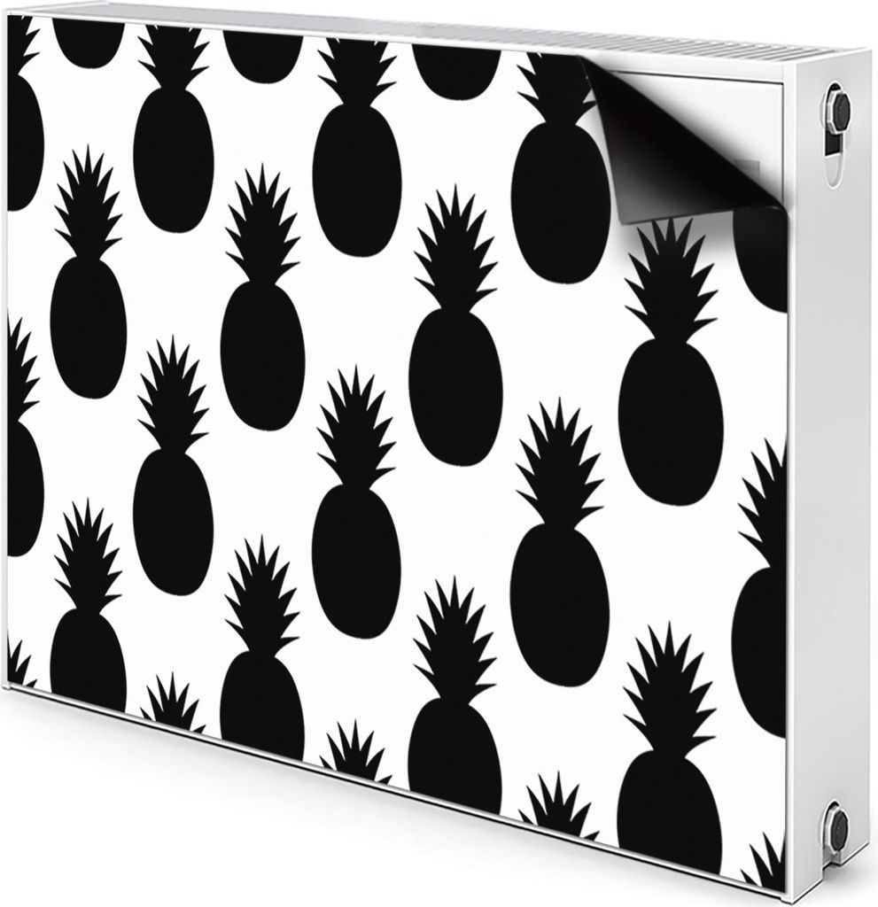 Magnet Radiator Magnet Mat Heizkörper Heizung Verkleidung Abdeckung 80x60 cm - Schwarz, Ananas
