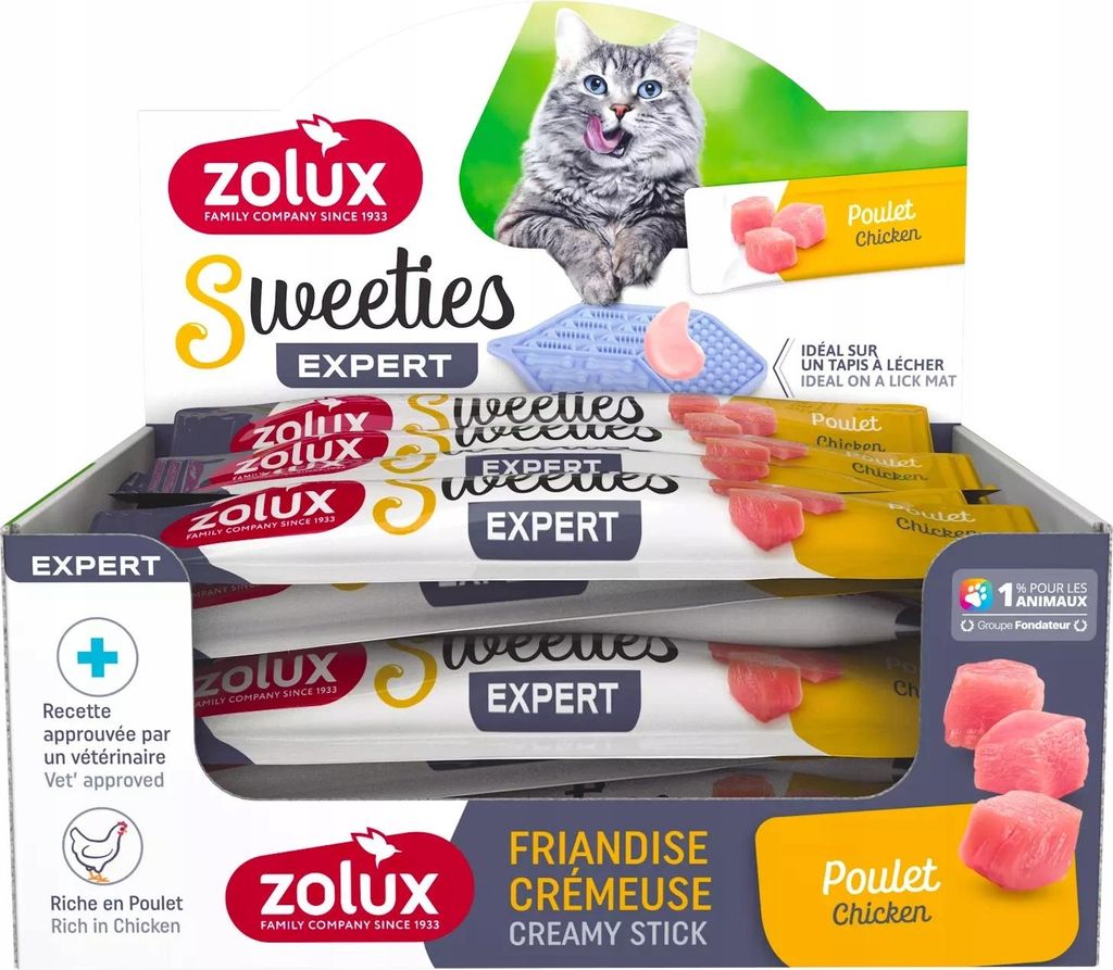 ZOLUX Snacks voor katten, SWEETIES, kip, 14g Productafbeelding 