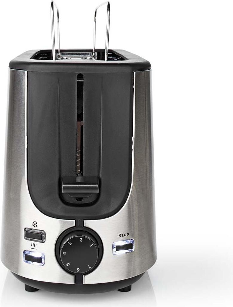Gastronoma 18140004 - Toaster - 2 Schlitze - 1000 W - 7 Bräunungsstufen - Aufsatz zum Aufwärmen - Schwarz