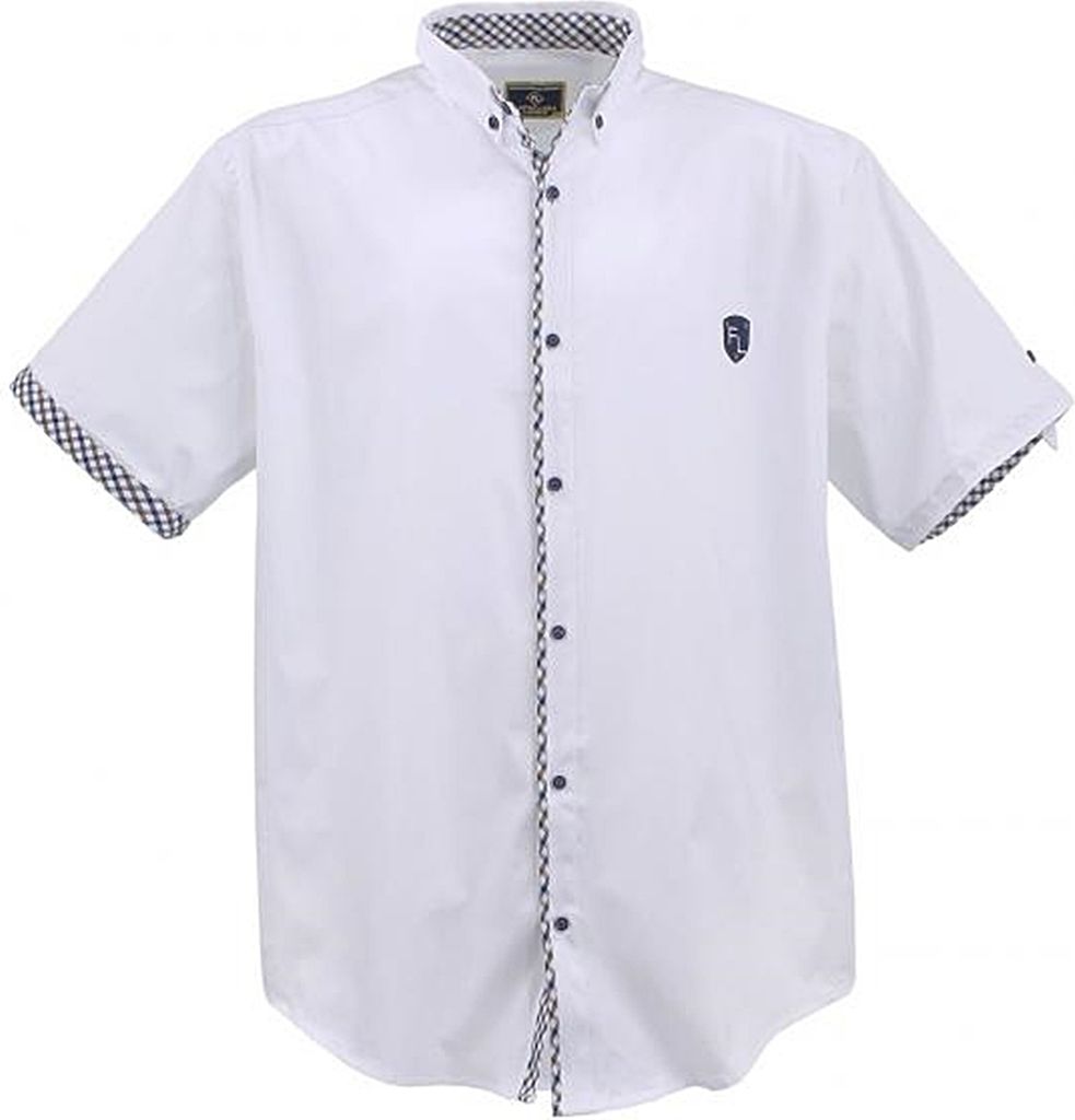 Lavecchia Herren Kurzarmhemd 9003A (White, 4XL)