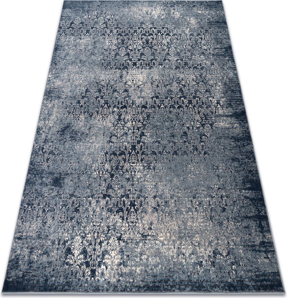 Teppich Wolle NAIN Ornament vintage 7010/51644 dunkelblau / beige Blau 240x340 cm