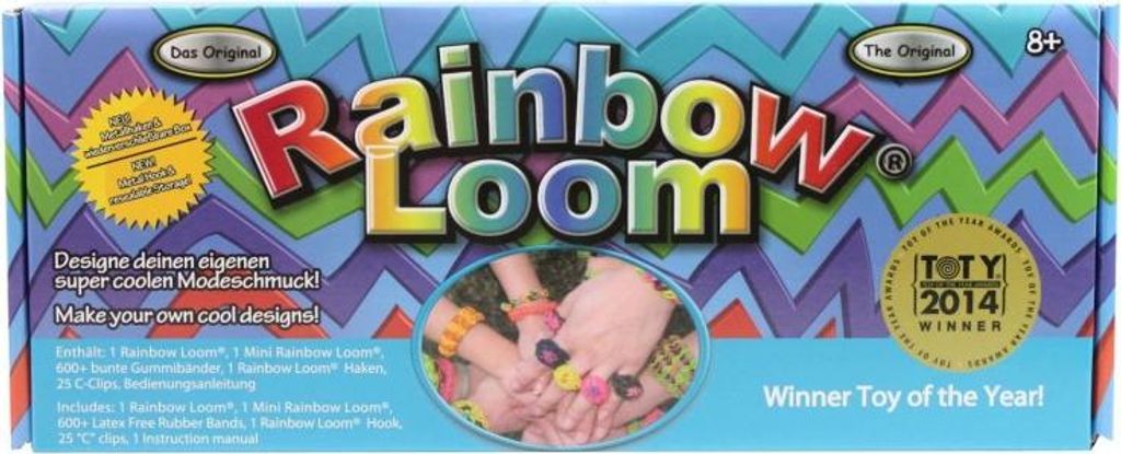 Rainbow Loom Starter mit Metall Häkelnadel Produktbild 
