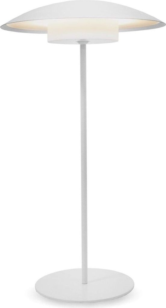 LED Tischleuchte Outdoor Akku Metall Touch Funktion D: 22 cm H: 40 cm IP44 Weiß 3000 K 700 lm kabellos tragbar Tischlampe Außenleuchte