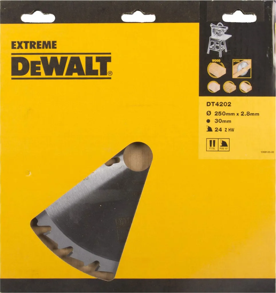 Lame de scie circulaire pour bois 250mm 24 dents Dewalt série stationnaire - 5