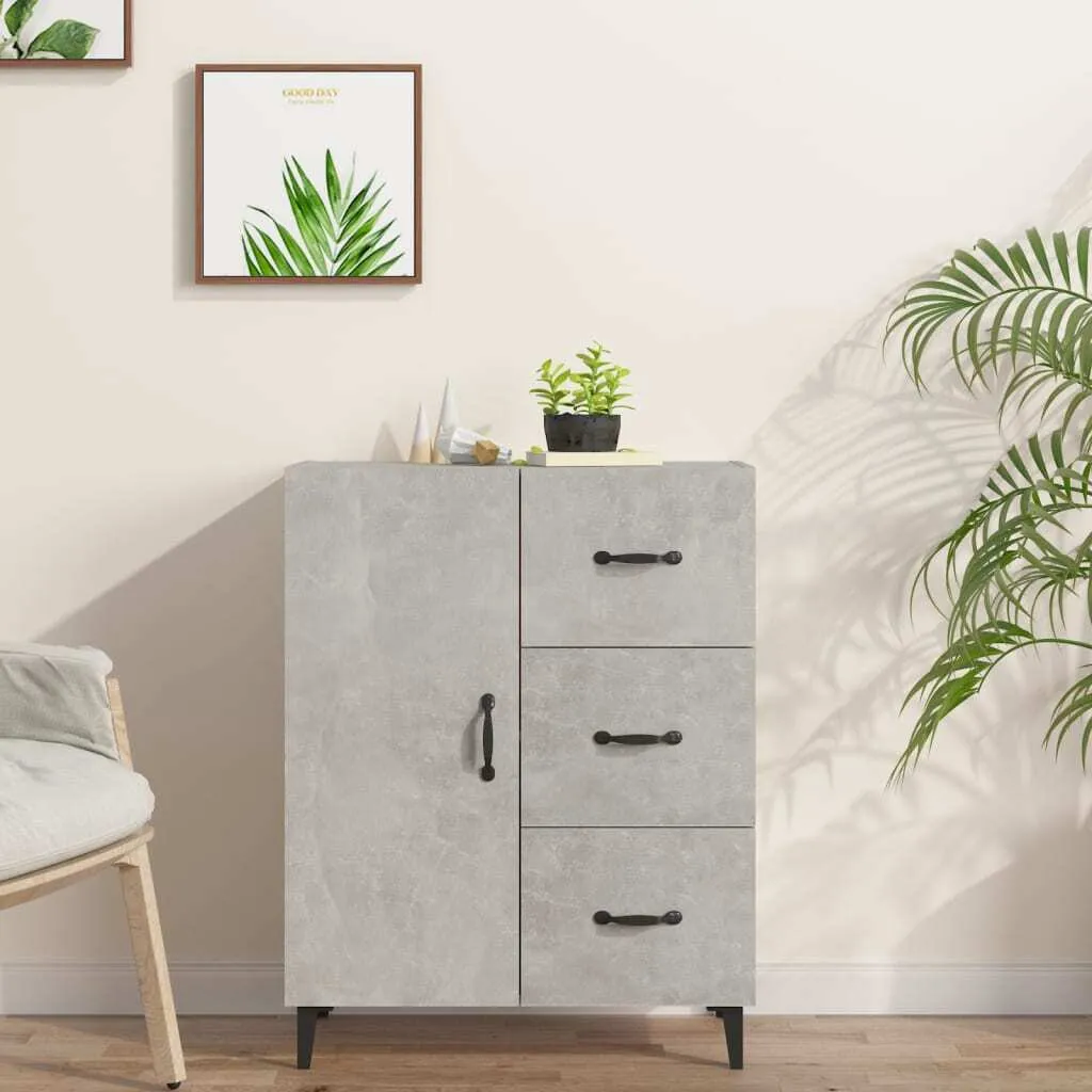 Maison Exclusive - Credenza grigio cemento 69,5x34x90 cm Materiale ligneo