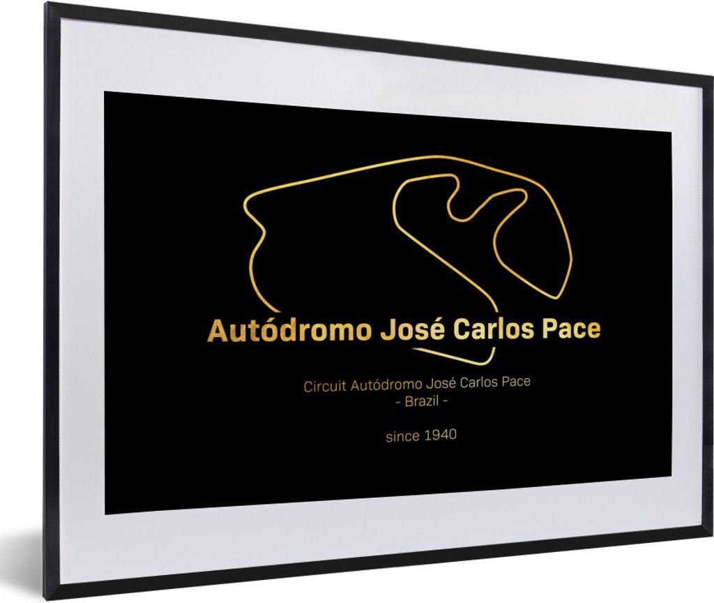 MuchoWow® Gerahmtes Poster Brasilien - Formel 1 - Produktbild 
