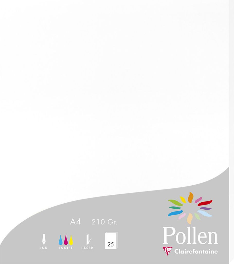 Pollen 10x Packung mit 25 Blatt Pollen A4 210x297 210g/m2 - Weiß 24239C