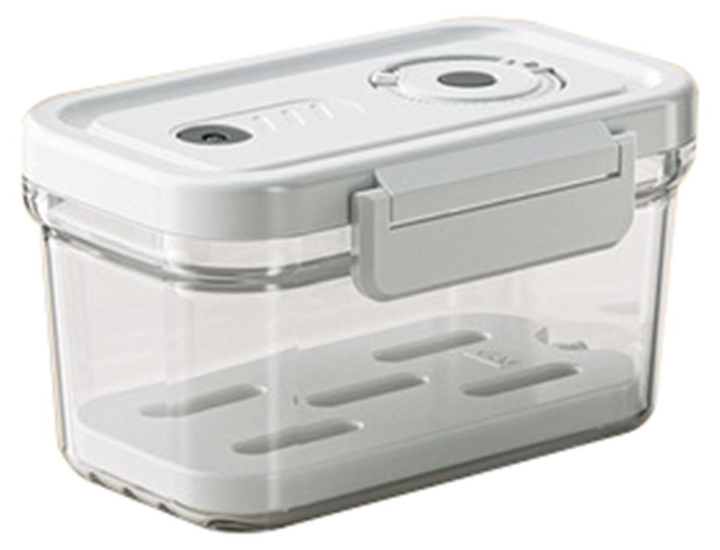 Elektrischer, vakuumversiegelter Lebensmittelbehälter, luftdichte Crisper-Box mit Handpumpe, BPA-frei, Aufbewahrungsbox für Obst, Gemüse und Fle...