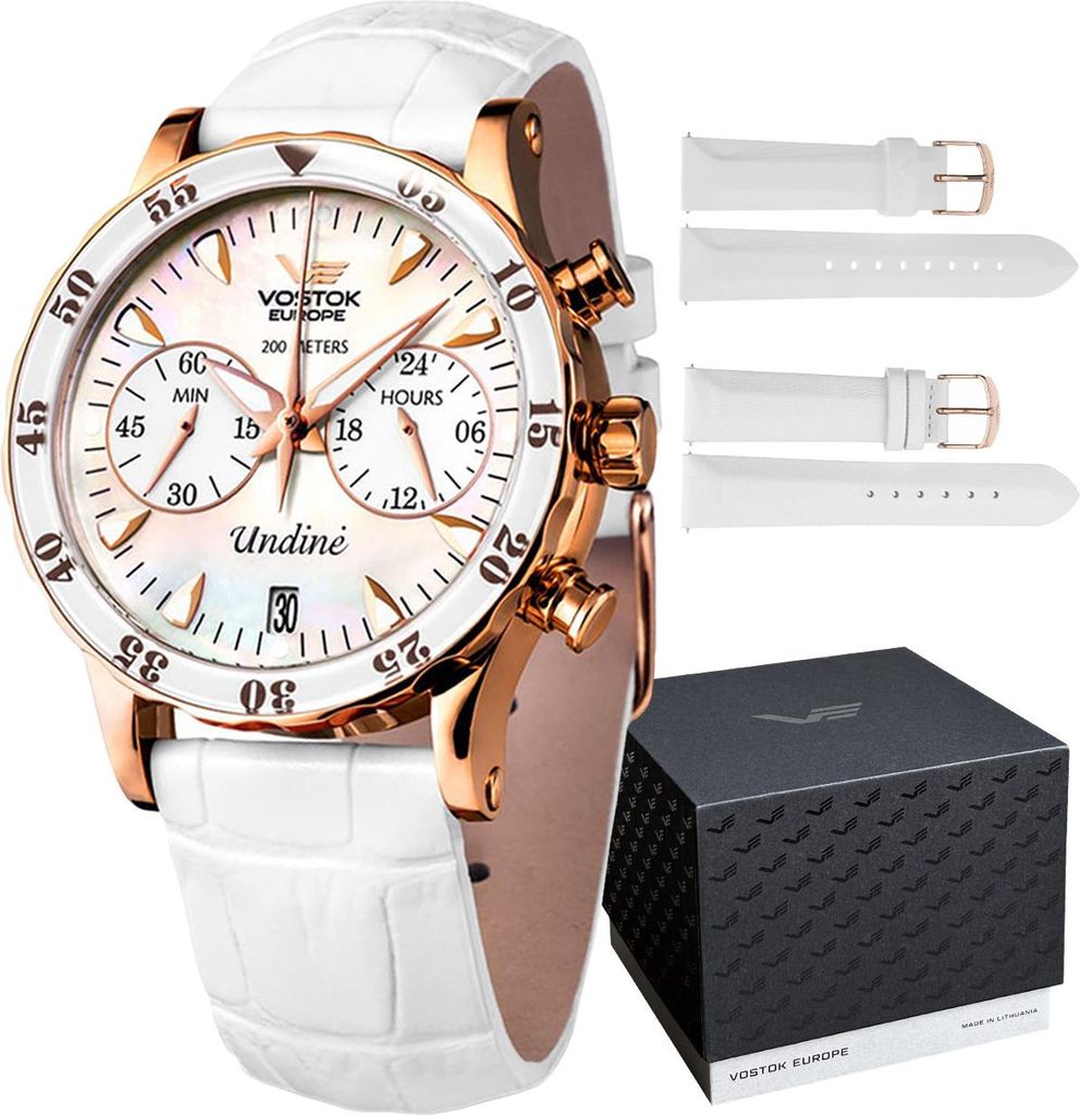 Vostok Europe Damenuhr VK64-515B528 weiß