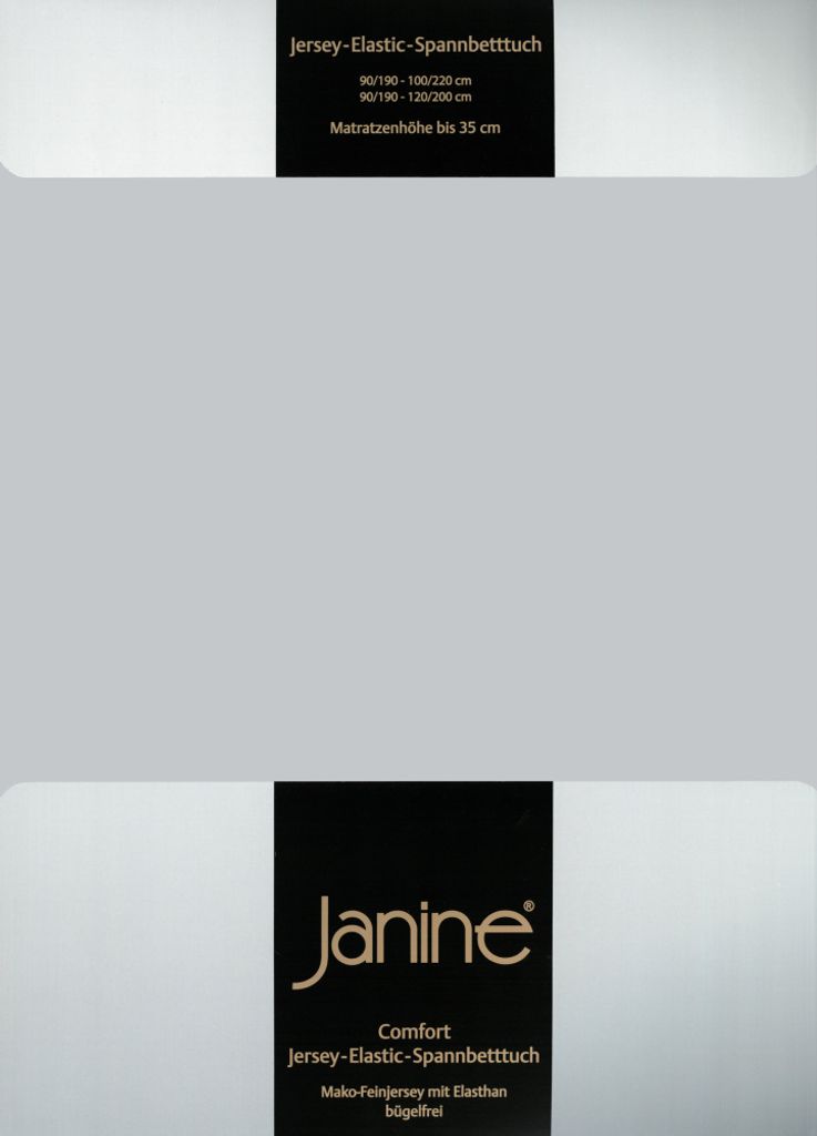 Janine JERSEY Spannbetttuch 5007  150 X 200 silber Produktbild 