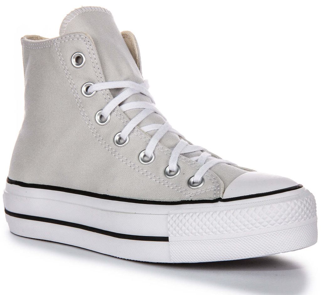 Converse All Star Lift Hi A08287C in Grau Weiß für Damen – Produktbild 