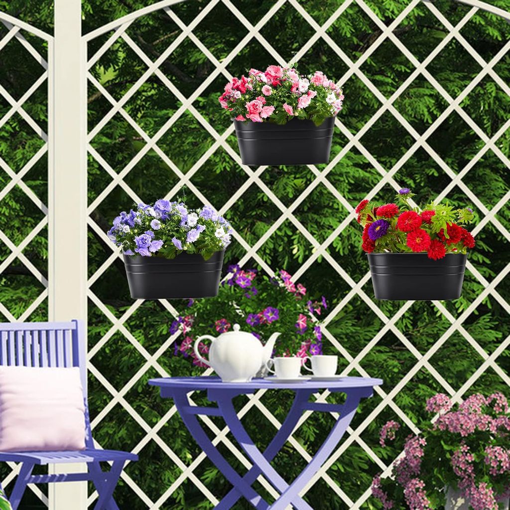 2 Stück Blumentopf Hängend, Blumentöpfe zum Aufhängen mit