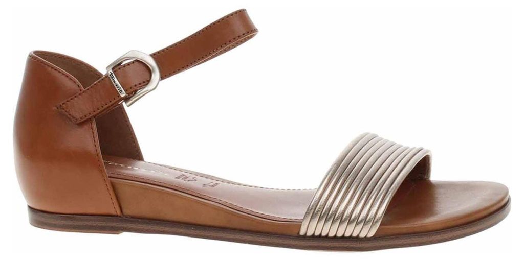 Tamaris Damen Sandale cognac roségold