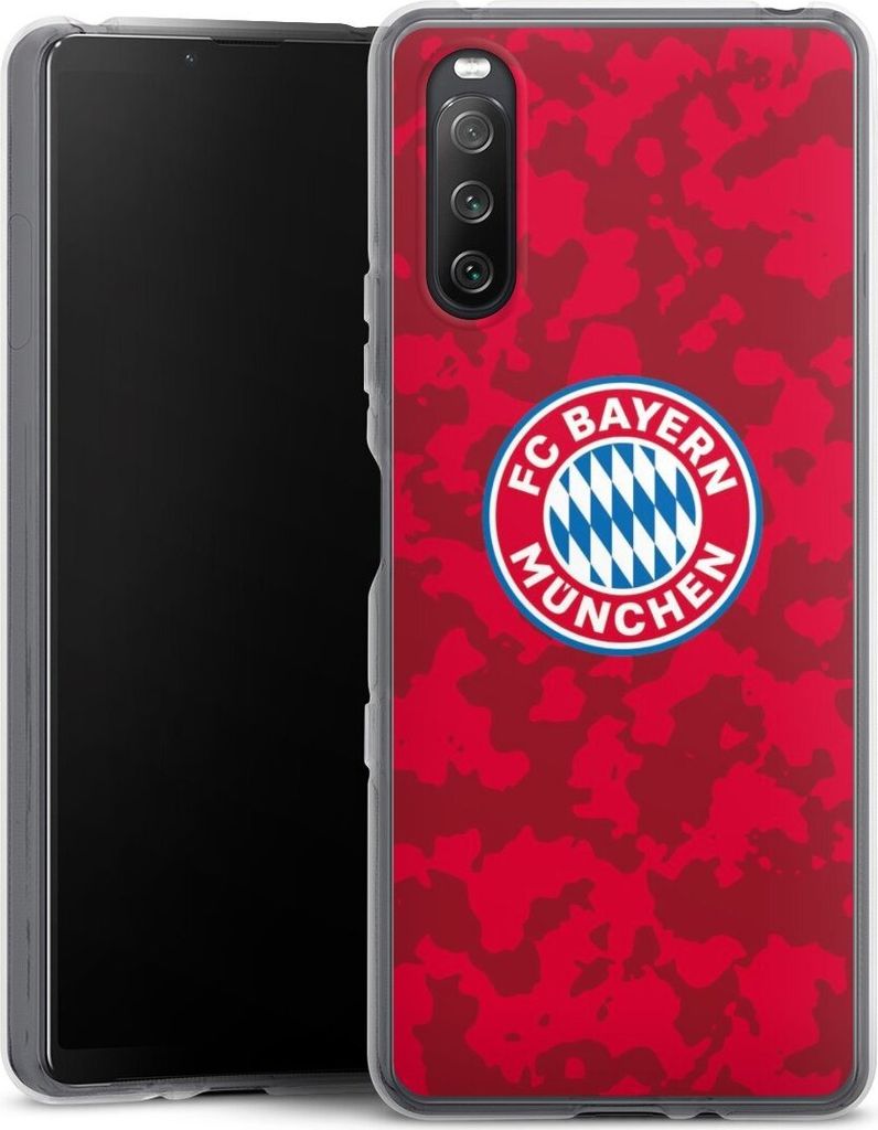 DeinDesign Handyhülle für Sony Xperia 10 III Silikon Hülle Case Smartphone Schutzhülle FC Bayern München Camouflage FCB
