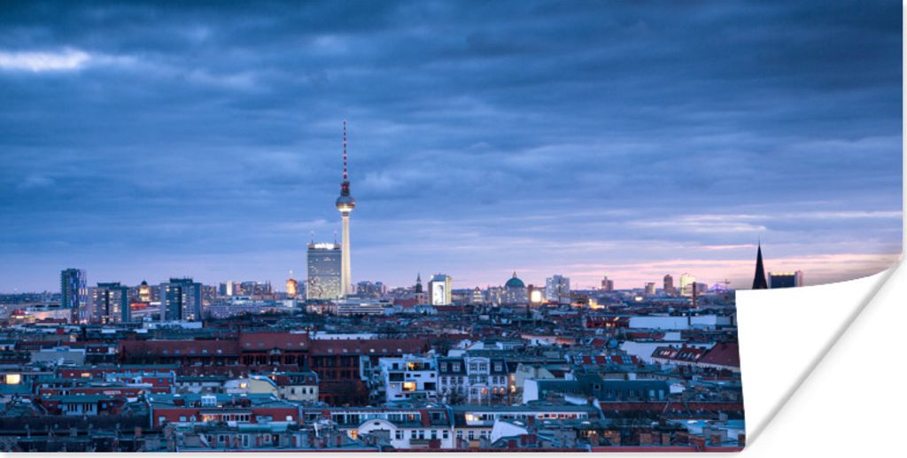 MuchoWow Poster Skyline - Berlin - Europa 80x40 cm - Wanddeko