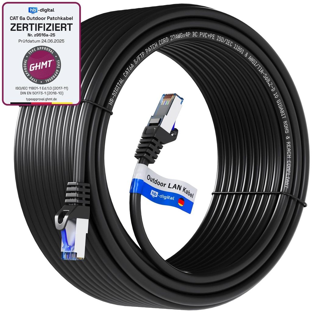 Cat.6a buitenkabel voor netwerken, 25 meter - IP66, Productafbeelding 