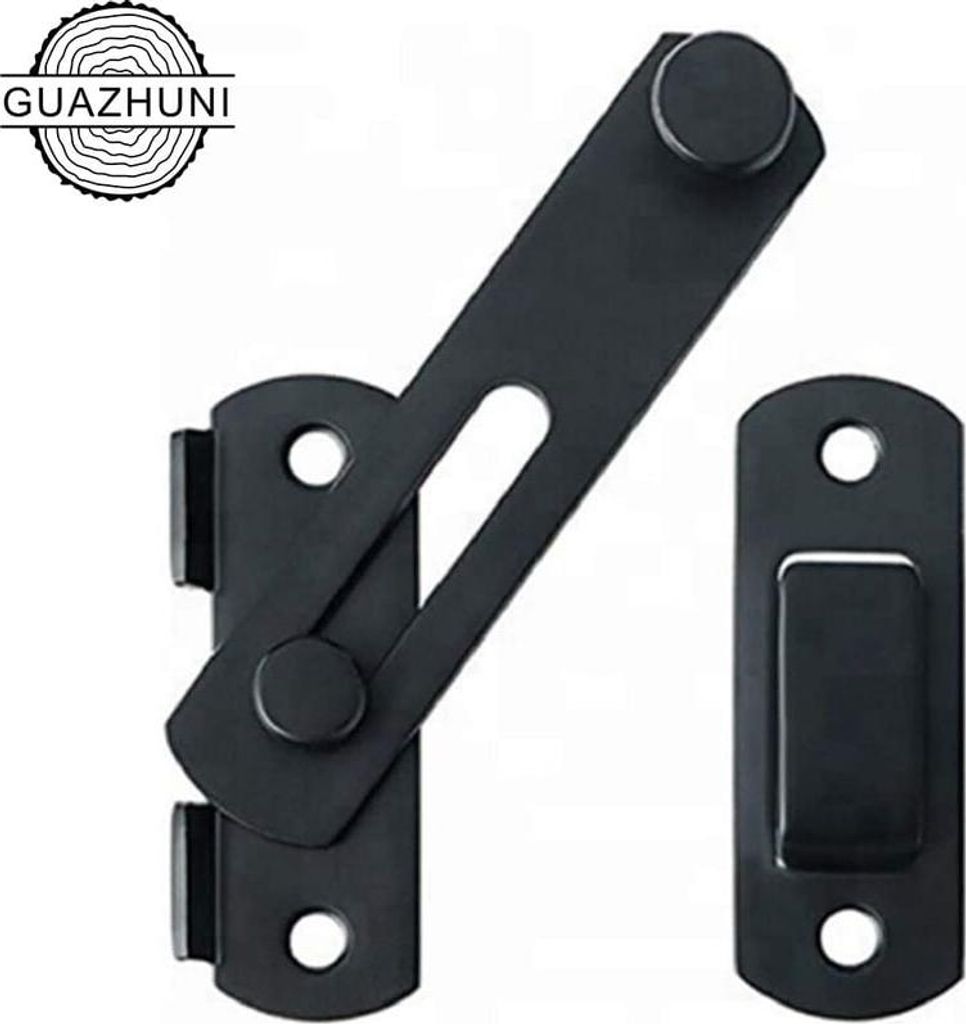 Türschloss Türschloss aus hochqualitativem Edelstahl, angepasst an das Türschloss und das Fenster, Holzwerkstoff, Ménage, Exterieur (Schwarz)