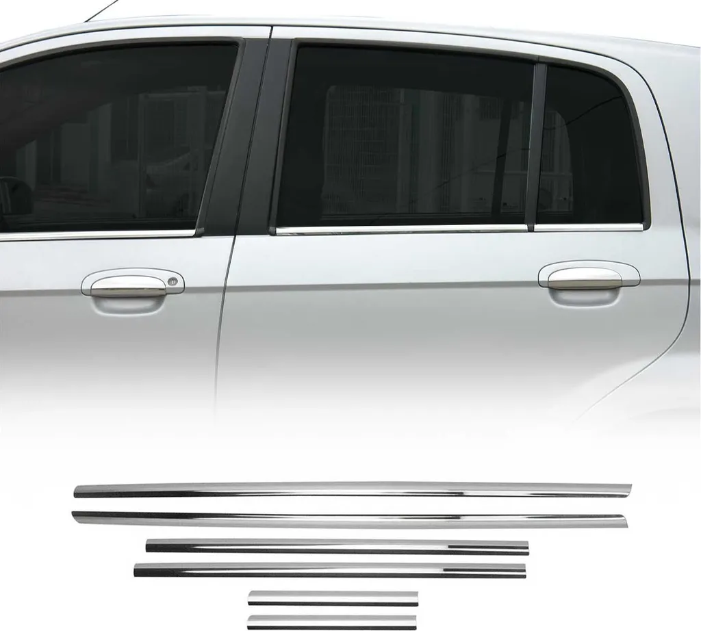 Modanature per finestre per Hyundai Getz 2002-2011 in acciaio inox cromato 6pcs